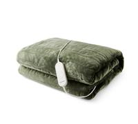 Morphy Richards EverCosy Fleece Electric Heated Throw Large, 200x180cm, 9 Heat Settings, Detachable, Teddy Fleece and Flannel Fleece, Overheat Protection, 610004, Green