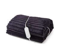 Morphy Richards EverCosy Luxury Striped Fleece Electric Heated Throw, 160x130cm, 9 Heat Settings, Detachable, Teddy and Flannel Fleece, Overheat Protection, Auto Shut Off, 610102