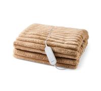 Morphy Richards EverCosy Luxury Striped Fleece Electric Heated Throw, 160x130cm, 9 Heat Settings, Detachable, Teddy and Flannel Fleece, Overheat Protection, Auto Shut Off, 610103