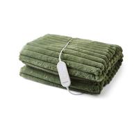 Morphy Richards EverCosy Large Luxury Striped Fleece Electric Heated Throw - Green, 610104