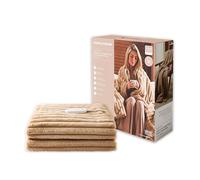Morphy Richards EverCosy Luxury Striped Fleece Electric Heated Throw, 200x180cm, 9 Heat Settings, Detachable, Teddy/Flannel Fleece, Overheat Protection, Auto Shut Off, Machine Washable, Mocca, 610106