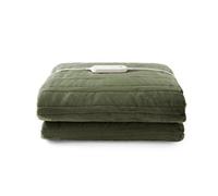 Morphy Richards EverCosy Fleece Electric Heated Throw Small, 160x130cm, 9 Heat Settings, Detachable, Teddy Fleece and Flannel Fleece, Overheat Protection, 610001, Green