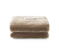 Morphy Richards EverCosy Fleece Electric Heated Throw Small, 160x130cm, 9 Heat Settings, Detachable, Teddy Fleece and Flannel Fleece, Overheat Protection, 610003, Mocca