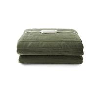 Morphy Richards EverCosy Fleece Electric Heated Throw Small, 160x130cm, 9 Heat Settings, Detachable, Teddy Fleece and Flannel Fleece, Overheat Protection, 610001, Green