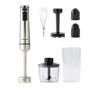 Morphy Richards Stainless Steel Hand Blender Set with Masher, Variable Speeds, Turbo Mode, DC Motor, Lightweight, Mashing/Chopping/Whisking/Juicing & Blending, Accessories Included, 1000W, 402020