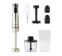 Morphy Richards Stainless Steel Hand Blender Set with Masher, Variable Speeds, Turbo Mode, DC Motor, Lightweight, Mashing/Chopping/Whisking/Juicing & Blending, Accessories Included, 1000W, 402020
