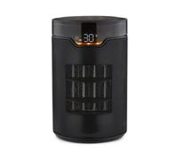 HeatFlux 1.5kw Bedside Ceramic Fan Heater with Remote Control - Black