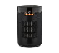 HeatFlux 1.5kw Bedside Ceramic Fan Heater with Remote Control - Black