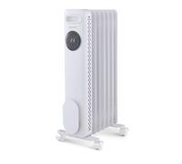 Morphy Richards HeatFlux Digital Oil Filled Radiator, Remote Control, 15m2 Coverage, Personalised Warmth, Timer, Eco Mode, Auto Switch off, Touch Panel, Cord Storage, 1.5KW, White, 827501