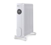 Morphy Richards HeatFlux Digital Oil Filled Radiator, Remote Control, 25m2 Coverage, LED Digital Touch Panel, Eco Mode, Personalised Warmth, Timer, Auto Switch Off, Cord Storage, 2.5kw, White, 827576