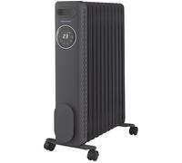 Morphy Richards HeatFlux Digital Oil Filled Radiator, Remote Control, 25m2 Coverage, LED Digital Touch Panel, Eco Mode, Personalised Warmth, Timer, Auto Switch Off, Cord Storage, 2.5kw, Grey, 827877