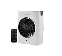 Morphy Richards HeatFlux 2kw Upright Fan Heater, Remote Control, 20m2, Anti-Freeze, Adjustable Thermostat, Timer, Touch LED Display, Low Noise, Auto Switch Off, Overheat Protection, White, 825200