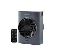 Morphy Richards HeatFlux 2kw Upright Fan Heater, Remote Control, 20m2, Anti-Freeze, Adjustable Thermostat, Timer, Touch LED Display, Low Noise, Auto Switch Off, Overheat Protection, Grey, 825201