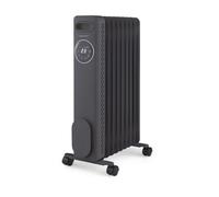 Morphy Richards HeatFlux Digital Oil Filled Radiator, Remote Control, 20m2 Coverage, LED Digital Touch Panel, Eco Mode, Personalised Warmth, Timer, Auto Switch Off, Cord Storage, 2kw, Grey, 827752