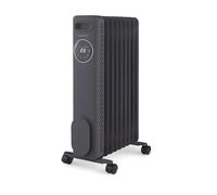 Morphy Richards HeatFlux Digital Oil Filled Radiator, Remote Control, 20m2 Coverage, LED Digital Touch Panel, Eco Mode, Personalised Warmth, Timer, Auto Switch Off, Cord Storage, 2kw, Grey, 827752
