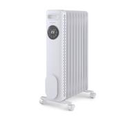 Morphy Richards HeatFlux Digital Oil Filled Radiator, Remote Control, 20m2 Coverage, LED Digital Touch Panel, Eco Mode, Personalised Warmth, Timer, Auto Switch Off, Cord Storage, 2kw, White, 827751