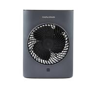 Morphy Richards HeatFlux 2000W Upright Fan Heater, Remote Control, 20m2, Anti-Freeze, Adjustable Thermostat, Timer, Touch LED Display, Low Noise, Auto Switch Off, Overheat Protection, Grey, 825201