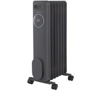 Morphy Richards HeatFlux Digital Oil Filled Radiator, Remote Control, 15m2 Coverage, Personalised Warmth, Timer, Eco Mode, Auto Switch off, Touch Panel, Cord Storage, 1.5W, Grey, 827502