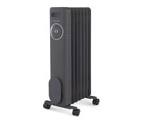 Morphy Richards HeatFlux Digital Oil Filled Radiator, Remote Control, 15m2 Coverage, Personalised Warmth, Timer, Eco Mode, Auto Switch off, Touch Panel, Cord Storage, 1.5W, Grey, 827502