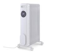 Morphy Richards HeatFlux Digital Oil Filled Radiator, Remote Control, 20m2 Coverage, LED Digital Touch Panel, Eco Mode, Personalised Warmth, Timer, Auto Switch Off, Cord Storage, 2kw, White, 827751