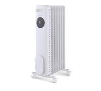Morphy Richards HeatFlux Digital Oil Filled Radiator, Remote Control, 25m2 Coverage, LED Digital Touch Panel, Eco Mode, Personalised Warmth, Timer, Auto Switch Off, Cord Storage, 2.5kw, White, 827576