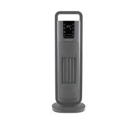 Morphy Richards HeatFlux Ultra Thin 2kw Ceramic Tower Fan Heater, Remote Control, Compact, 20m2, ECO Mode, Anti-freeze, 24h Timer, Touch LED Display, Low Noise 45db, Oscillation, Grey, 825404