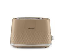 Morphy Richards Hive 2 Slice Toaster, Variable Browning, Removable Crumb Tray, Cancel, Defrost, Reheat, Anti-jam, Gloss Finish, 850W, Travertine, 220035
