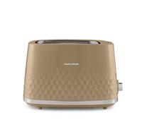 Morphy Richards Hive 2 Slice Toaster, Variable Browning, Removable Crumb Tray, Cancel, Defrost, Reheat, Anti-jam, Gloss Finish, 850W, Travertine, 220035