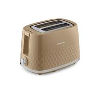 Morphy Richards Hive 2 Slice Toaster, Variable Browning, Removable Crumb Tray, Cancel, Defrost, Reheat, Anti-jam, Gloss Finish, 850W, Travertine, 220035