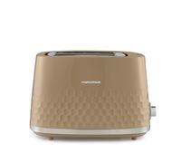 Morphy Richards Hive 2 Slice Toaster, Variable Browning, Removable Crumb Tray, Cancel, Defrost, Reheat, Anti-jam, Gloss Finish, 850W, Travertine, 220035