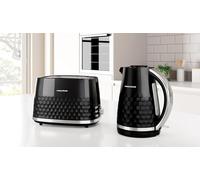 Morphy Richards Hive Black Electric Kettle & 2 Slice Toaster Pack 108271 |220031