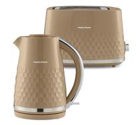 Morphy Richards Hive Kettle and Toaster Set, 1.5L Fast Boil Easy Fill Hive Kettle, 2 Slice Variable Browning Hive Toaster, Matching Set, 3KW/850W, Travertine 108275 | 220035