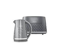 Morphy Richards Hive 1.5L Kettle & 2 Slice Toaster Grey Breakfast set
