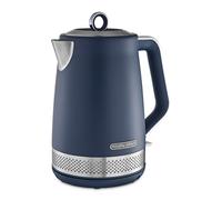 Morphy Richards Illumination 1.7L Jug Kettle, Rapid Boil, Boil Dry Protection, Pull Off Lid, Limescale Filter, Easy View Window, 360 Cordless Base, Stainless Steel, Navy Peony, 108023