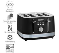 Morphy Richards, Illumination 4-Slice Breakfast Toaster Black, 1800W, 248020