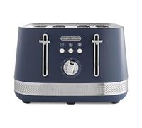 Morphy Richards Illumination 4 Slice Toaster, 7 Toast Settings, Browning Controls, Variable Width Slots, Auto Pop-up, Removeable Crumb Tray, Cord Storage, 1500W, Navy Peony, 248023