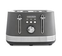 Morphy Richards Illumination 4 Slice Toaster, 7 Toast Settings, Browning Controls, Variable Width Slots, Auto Pop-up, Removeable Crumb Tray, Cord Storage, 1500W, Titanium, 248022