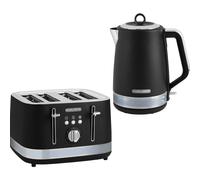 Morphy Richards Illumination Black Kettle & 4 Slice Toaster Set