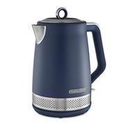 Morphy Richards Illumination 1.7L Jug Kettle, Rapid Boil, Boil Dry Protection, Pull Off Lid, Limescale Filter, Easy View Window, 360 Cordless Base, Stainless Steel, Navy Peony, 108023