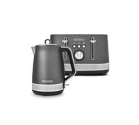 Morphy Richards Illumination Kettle and Toaster Set, 1.7L Rapid Boil Illumination Jug Kettle, 4 Slice Variable Browning Illumination Toaster, Matching Set, 3KW/ 1500W, Titanium, 108022/248022