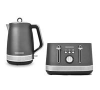 Morphy Richards Illumination Titanium Kettle & 4 Slice Toaster in Grey