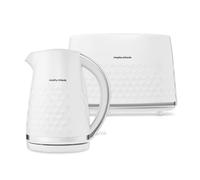 Morphy Richards Kettle & Toaster Breakfast Set 1.7L, 2 Slice, White Hive 950073