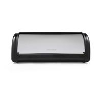 Morphy Richards Equip Roll Front Bread Bin, 12L, Carbon & Stainless Steel Design, Durable and Fresher Bread, Easy Access Lid, Noise Dampening Technology, Non Slip Water Resistant Base, Black, 832000