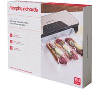 MORPHY RICHARDS Large Vacuum Sealer Bags - Pack of 50, Clear