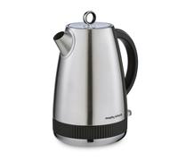 Morphy Richards Mexborough 1.7L Kettle, Stainless Steel, 3K Rapid Boil, 360 Base, Anti-Lime Scale Filter, Boil Dry Protection, Illuminated On/Off Switch, Water Window, Ring Pull, Black Trim, 102901