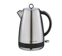 Morphy Richards Mexborough 1.7L Kettle, Stainless Steel, 3K Rapid Boil, 360 Base, Anti-Lime Scale Filter, Boil Dry Protection, Illuminated On/Off Switch, Water Window, Ring Pull, Black Trim, 102901