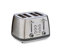 Morphy Richards Mexborough 4-Slice Toaster, Wide Slots, Cord Storage, Grey & Stainless Steel - 242902