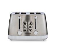 Morphy Richards Mexborough 4 Slice Toaster, Stainless Steel, Independent Operation, Browning Controls, Removable Crumb Tray, Anti-Jam, Defrost,