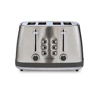 Morphy Richards Mexborough 4 Slice Toaster, Stainless Steel, Independent Operation, Browning Controls, Removable Crumb Tray, Anti-Jam, Defrost, Cancel, Reheat, 1860W, Grey Trim, 242902