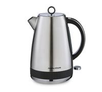 Morphy Richards Mexborough 1.7L Kettle, Stainless Steel, 3K Rapid Boil, 360 Base, Anti-Lime Scale Filter, Boil Dry Protection, Illuminated On/Off Switch, Water Window, Ring Pull, Black Trim, 102901